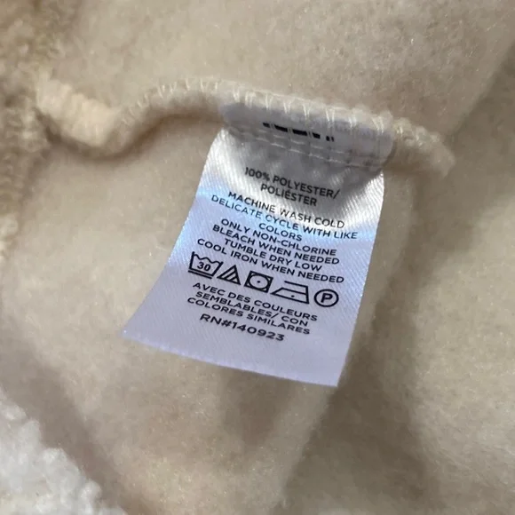 LOFT Cream Sweater with Pink and Black Pattern - Picture 8 of 11